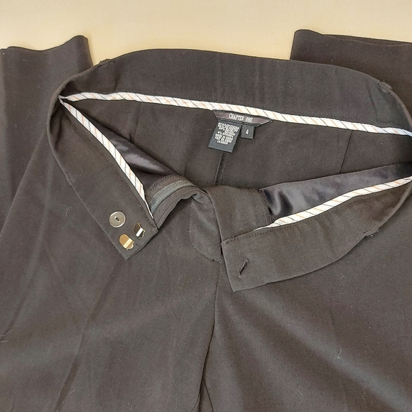 NWOT Chapter One Business Casual Black Straight/ Wide Leg Pants Size 4 - Picture 7 of 7